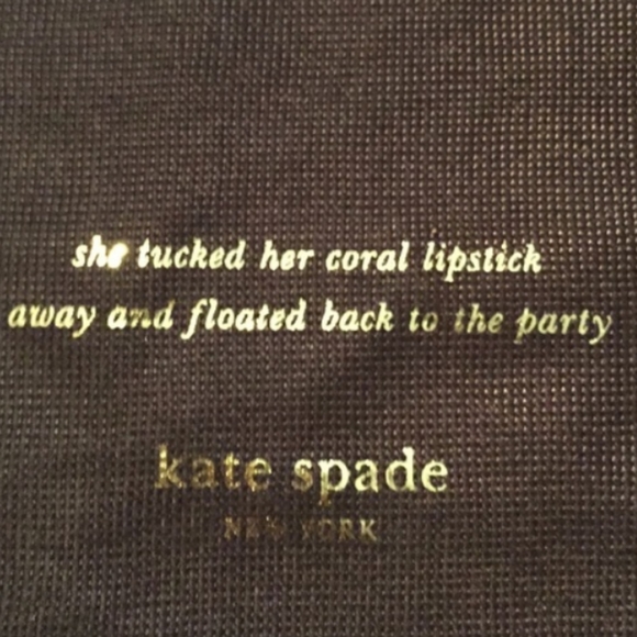 ♠ KATE SPADE Black & Gold-tone Quilted Leather Purse Preloved **** - Picture 8 of 12